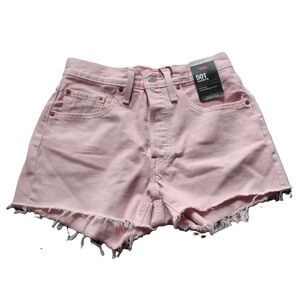 Levi's Women's W26 (Size 2) Pink 501 High Rise Cut Off Shorts - NWT